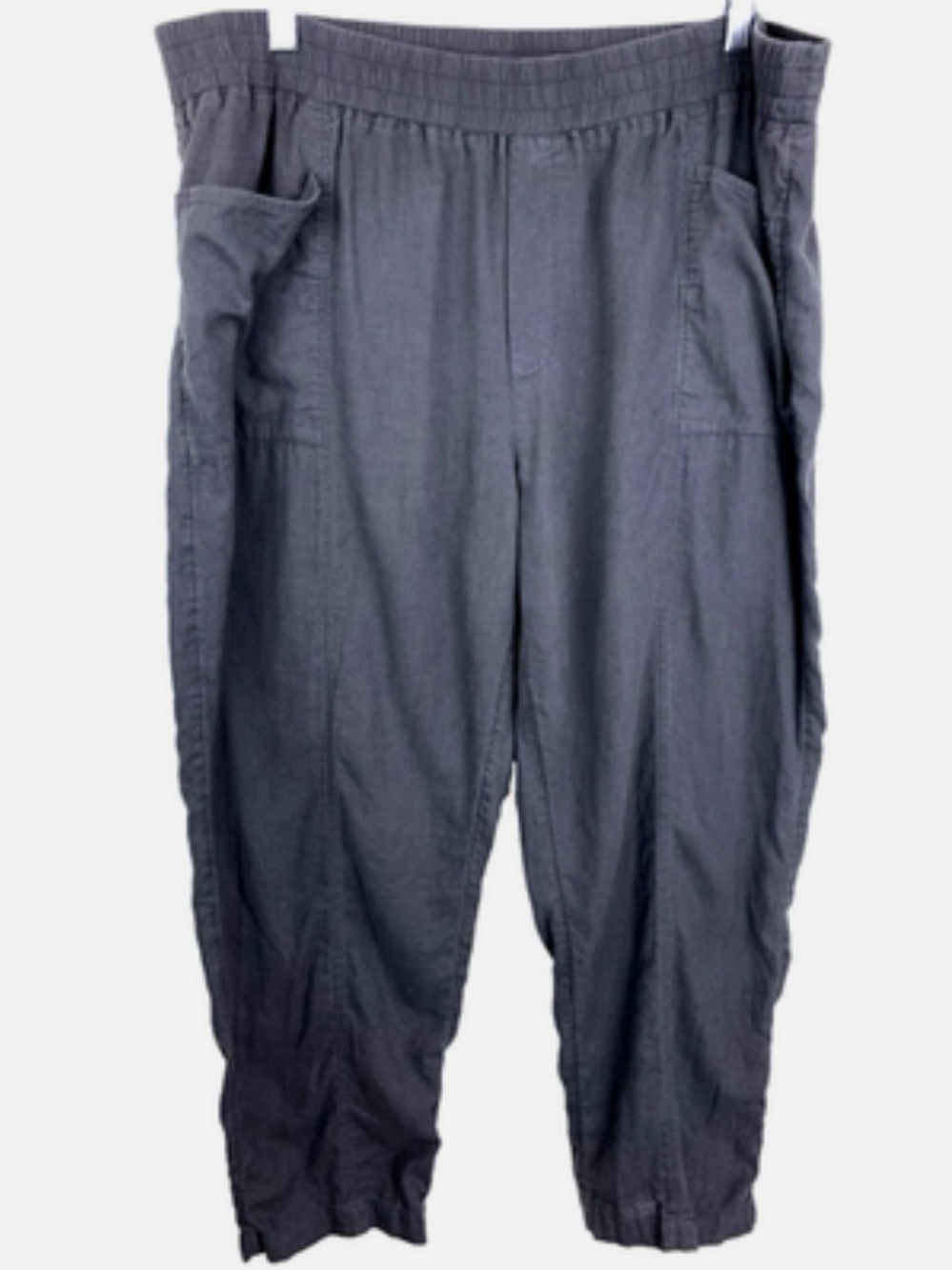 Caslon Slate Gray Elastic-Waist Capris